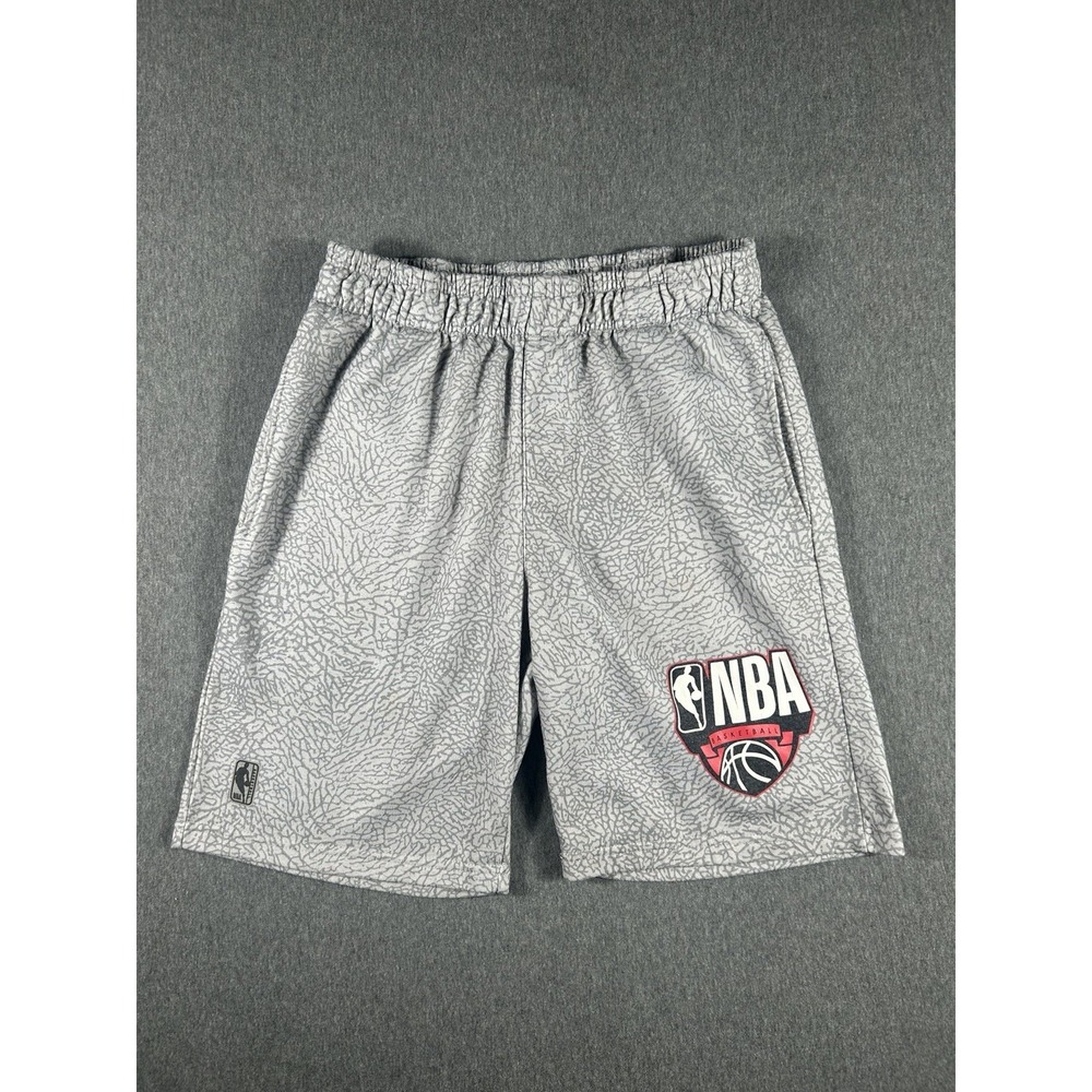 NBA Elephant Print Fleece Basketball‎ Shorts Grey Size Medium